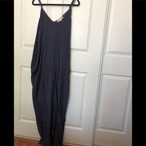 Love stitch long blue dress with pockets! S/M